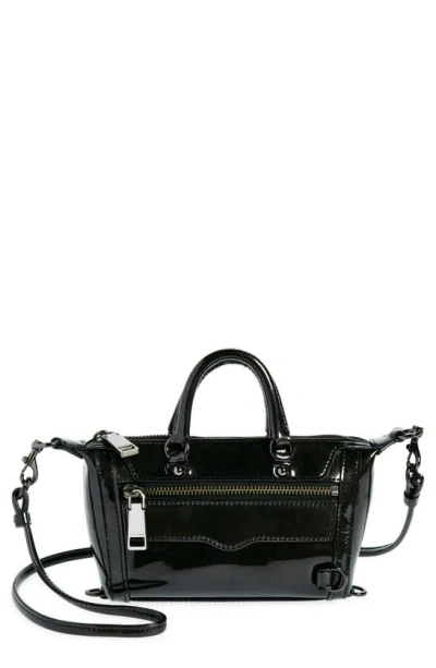 Rebecca Minkoff Micro Mini M.a.b. Leather Crossbody Bag In Black