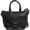 Rebecca Minkoff Micro Moto Leather Satchel In Black