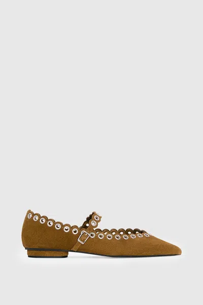 Rebecca Minkoff Milan Grommet Mary Jane In Brown