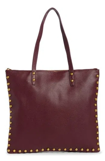 Rebecca Minkoff Milan Studded Leather Tote In Red