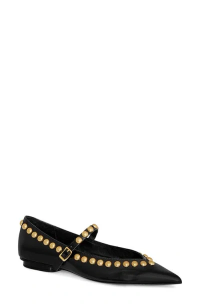 Rebecca Minkoff Milan Studded Mary Jane Flat In Black
