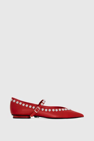 Rebecca Minkoff Milan Studded Mary Jane In Red
