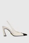 Rebecca Minkoff Miley Slingback In Black/panna