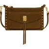 Rebecca Minkoff Mini Darren Leather Crossbody Bag In Brown