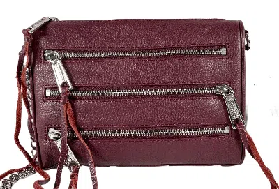 Rebecca Minkoff Mini Five-zip Convertible Crossbody Bag In Red