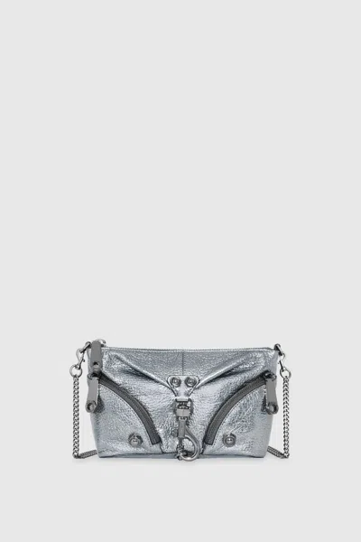 Rebecca Minkoff Mini Julian Crossbody Bag In Anthracite