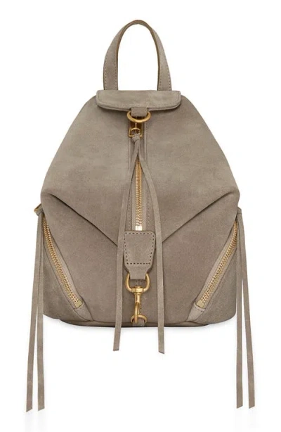 Rebecca Minkoff Convertible Mini Julian Leather Backpack In Brown