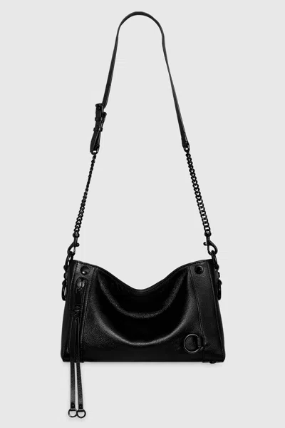 Rebecca Minkoff Mini M.a.b. Crossbody Bag In Black/black Shellac