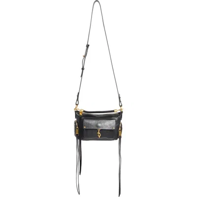 Rebecca Minkoff Mini Mab Leather Shoulder Bag In Black