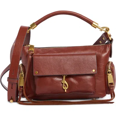 Rebecca Minkoff Mini Mab Leather Shoulder Bag In Brown