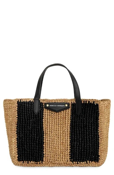 Rebecca Minkoff Mini Raffia Tote In Multi