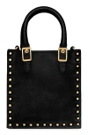 Rebecca Minkoff Mini Studded Leather Tote In Black