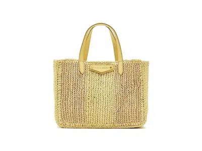 Rebecca Minkoff Mini Raffia Tote In Brown
