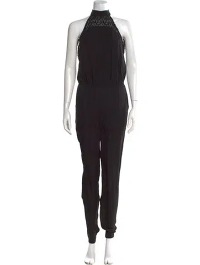 Pre-owned Rebecca Minkoff Mock Neck Jumpsuit In Black