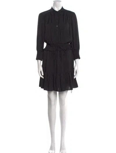 Pre-owned Rebecca Minkoff Mock Neck Mini Dress In Black