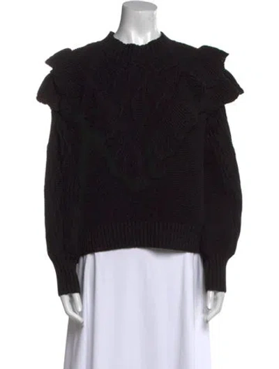 Pre-owned Rebecca Minkoff Mock Neck Sweater In Black