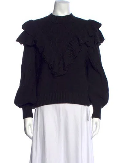 Pre-owned Rebecca Minkoff Mock Neck Sweater In Black