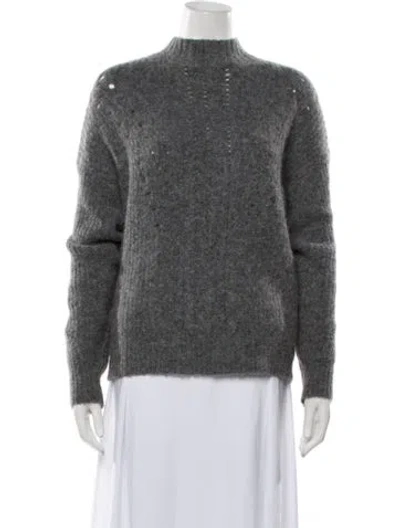 Pre-owned Rebecca Minkoff Mock Neck Sweater In Grey