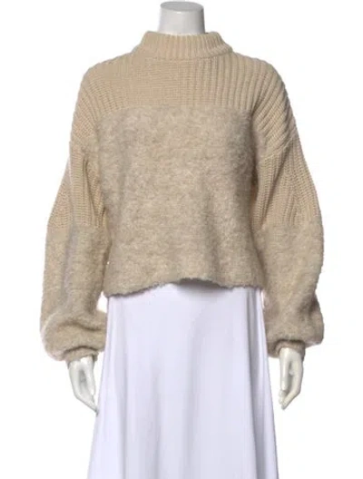Pre-owned Rebecca Minkoff Mock Neck Sweater In Neutral