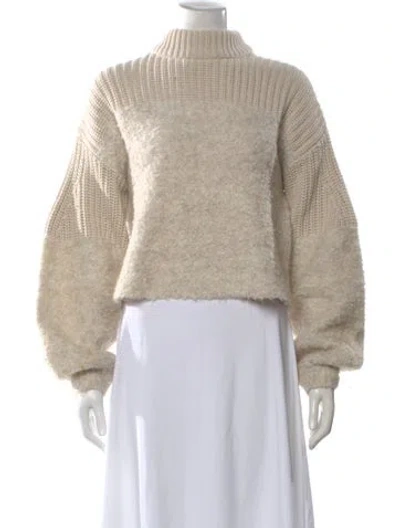 Pre-owned Rebecca Minkoff Mock Neck Sweater In Neutral