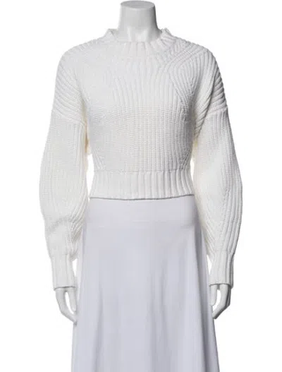 Pre-owned Rebecca Minkoff Mock Neck Sweater In White