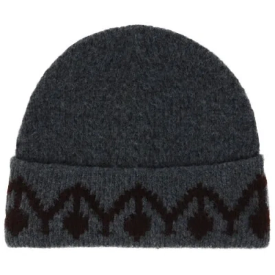 Rebecca Minkoff Monogram Cuff Knit Beanie In Grey