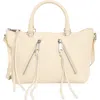 Rebecca Minkoff Moto Zip Leather Satchel In White