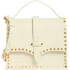 Rebecca Minkoff Nanine Studded Top Handle Bag In White