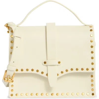 Rebecca Minkoff Nanine Studded Top Handle Bag In White