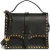 Rebecca Minkoff Nanine Studded Top Handle Bag In Black