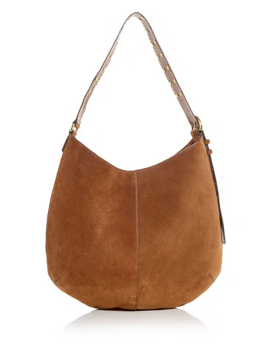 Rebecca Minkoff Naomie Suede Hobo Shoulder Bag In Pink