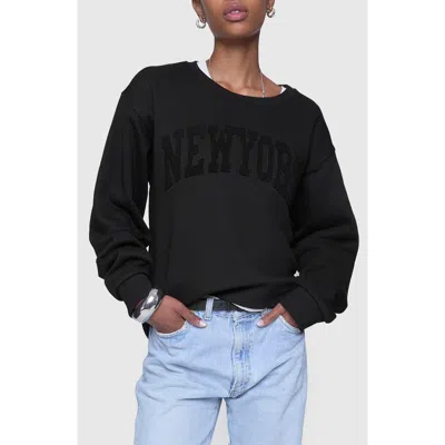 Rebecca Minkoff New York Crewneck Sweatshirt In True Black