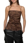 Rebecca Minkoff Nicole Leopard Print Ruched Camisole