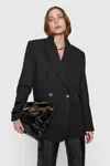 Rebecca Minkoff Nilli Oversize Double Breasted Blazer In True Black
