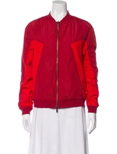 Pre-owned Rebecca Minkoff Nylon Bomber Jacket In Red