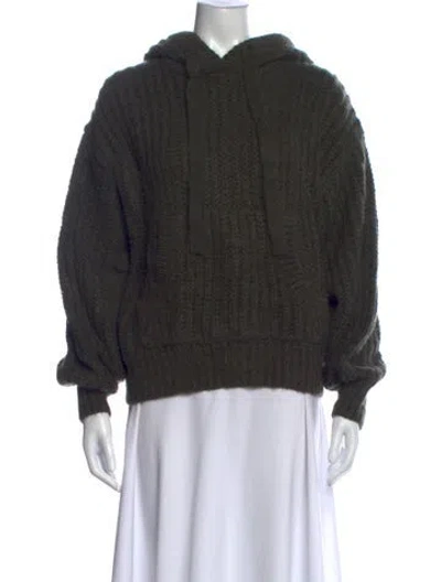 Pre-owned Rebecca Minkoff Nylon Crew Neck Sweater In Green
