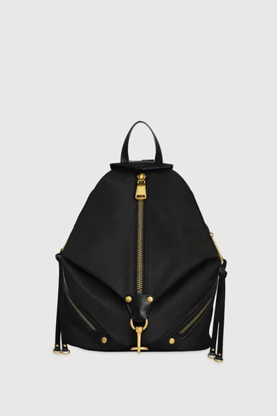 Rebecca Minkoff Nylon Medium Zip Julian Backpack Bag In Black