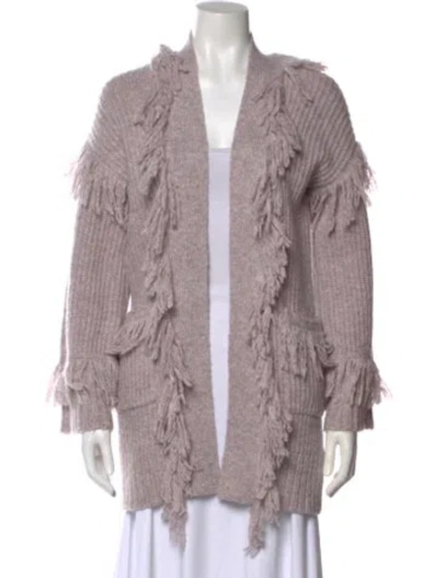 Pre-owned Rebecca Minkoff Nylon Open Front Sweater In Purple
