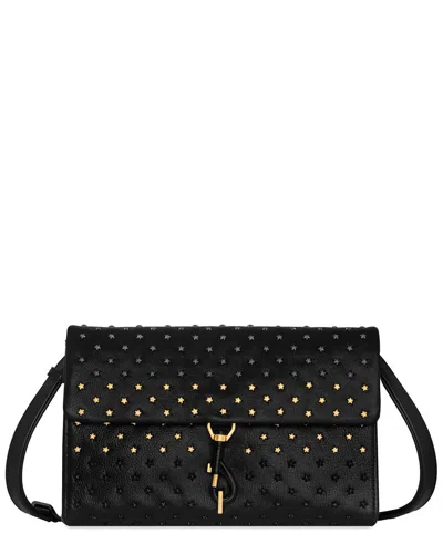 Rebecca Minkoff Ombre Stars Edie Medium Leather Crossbody In Black