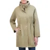 Rebecca Minkoff Oversize Water Repellent Hooded Rain Jacket In Khaki