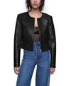 Rebecca Minkoff Paige Cropped Zip Jacket In True Black