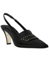 Rebecca Minkoff Paris Stud Slingback Pointed Toe Pump In Black