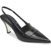 Rebecca Minkoff Paris Stud Slingback Pointed Toe Pump In Black
