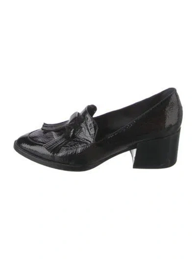 Pre-owned Rebecca Minkoff Patent Leather Loafers In Black