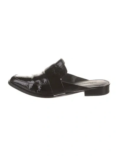 Pre-owned Rebecca Minkoff Patent Leather Mules In Black