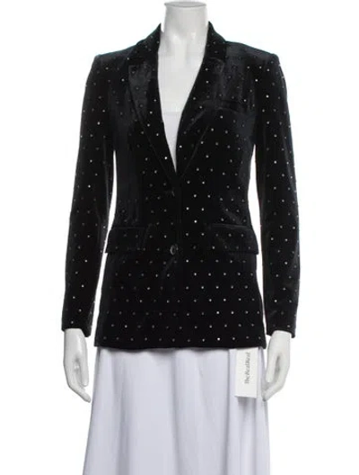 Pre-owned Rebecca Minkoff Patterned Blazer In Black