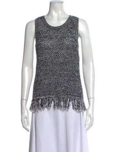 Pre-owned Rebecca Minkoff Patterned Crew Neck Sweater In Black