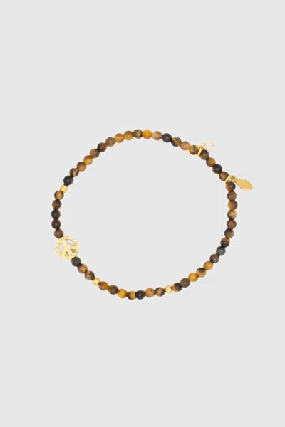 Rebecca Minkoff Peace Sign Semi Bracelet In Gold