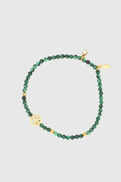 Rebecca Minkoff Peace Sign Semi Bracelet In Gold