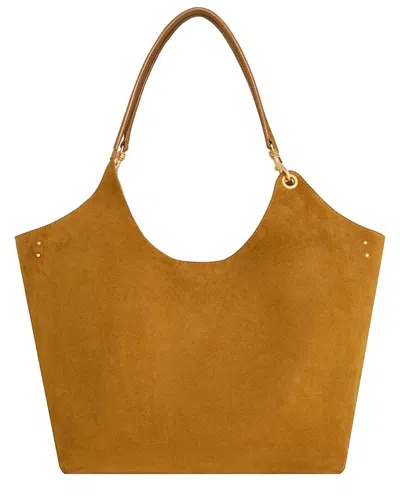 Rebecca Minkoff Perfect Suede Tote In Gold